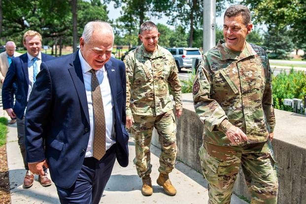 Tim Walz, Who Spent Decades as an Enlisted Soldier, Brings Years of...